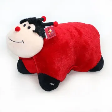plush ladybug cushion  fold pillow