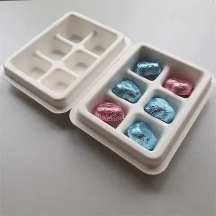 Pulp Molded Chocolate Packaging Box Insert Chocolate Tray