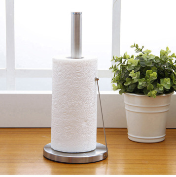 Stainless Steel Kitchen Paper Towel Holder with Adjustable Arm