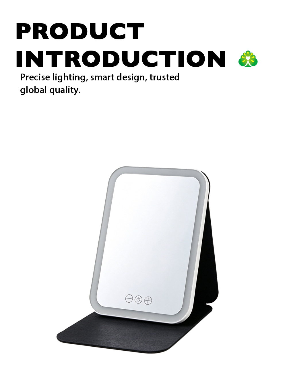Travel LED Makeup Mirror With Leather Cover X