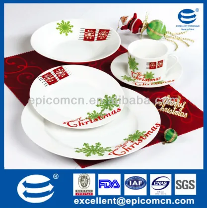 20 pcs round daily ceramics products wholesale for christmas