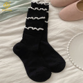 韓国語バージョンブラック菌のエッジミドルチューブソックスシンスタッキングソックス