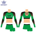 Napapasadyang pag -crop top sublimation cheerleading uniporme