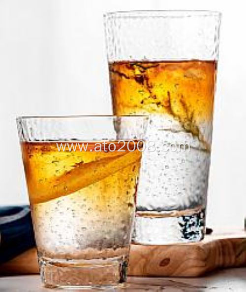 Clear Glass Cup With Gold Rim