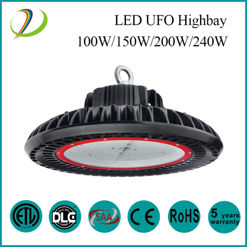 IP65 Waterproof 150w Led UFO Highbay Light