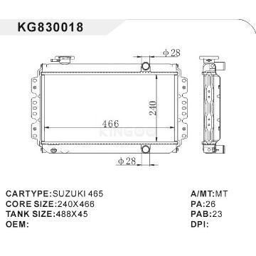auto parts of radiator car:SUZUKI 465