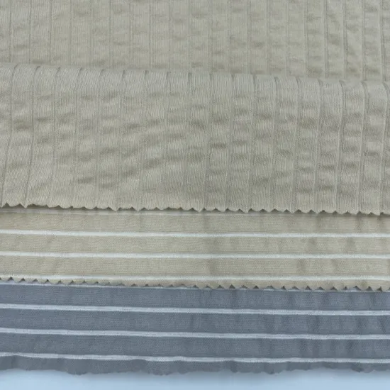 72%cotton 38%poly Stripe single jersey knitted fabric