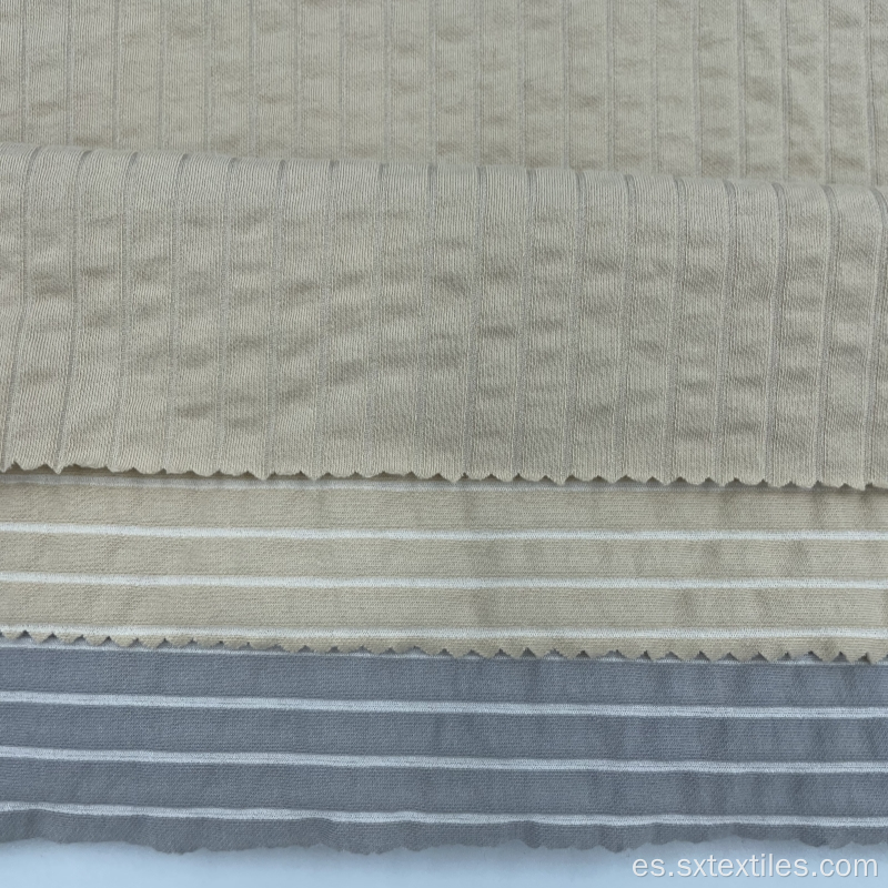 72%algodón 38%tela de punto de jersey simple de stripe poly