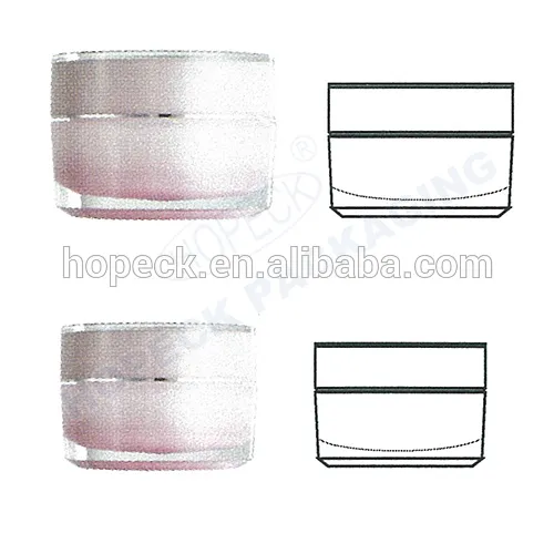 double layer acrylic cream jar