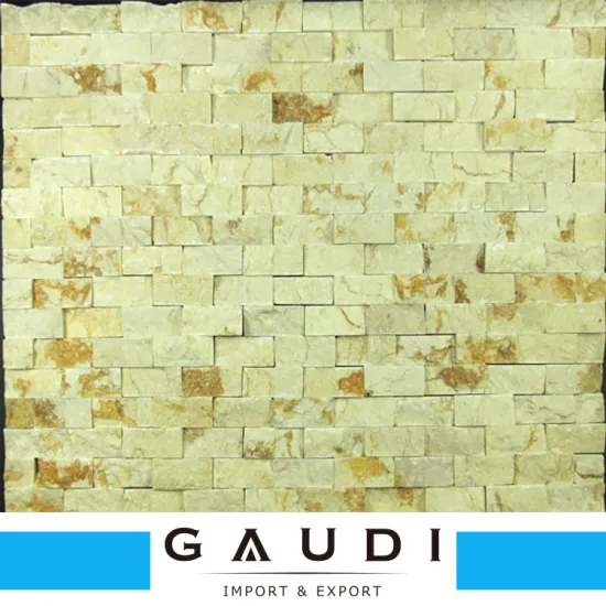 New building construction materials unique design washroom mosaic with white beige