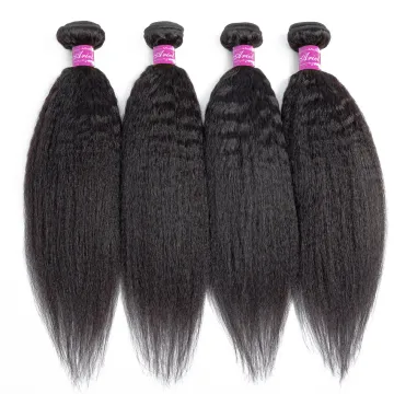 Wholesale 10A Mink Brazilian Kinky Straight Virgin Cuticle Aligned Human Hair Weave Bundle Yaki Human Hair Products Extensions