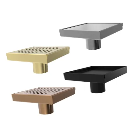 Black Stainless Steel Invisible Bathroom Floor Drain for Showers