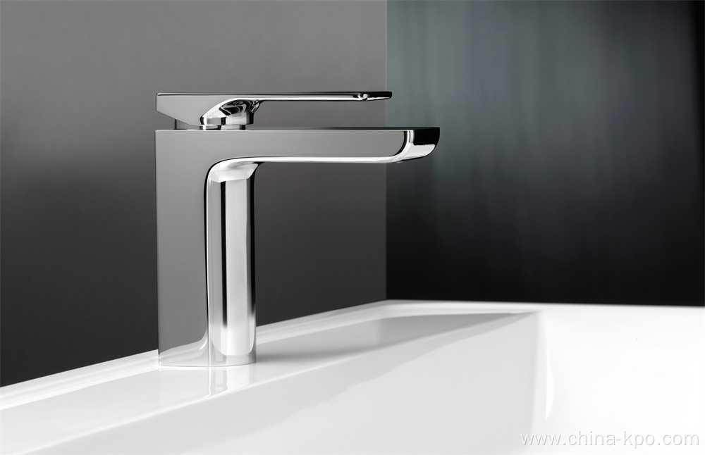 Chrome Single Lever Basin Mixer Water