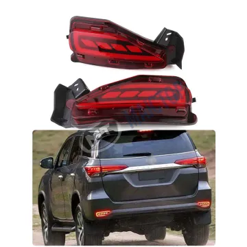 Maictop LED Rear Reflector Driving Braking Lamp for Fortuner 2015-2019