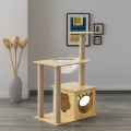 Compact Classic Cat Tree Tower Sisal Scratching Post 4-Level Eco-Friendly Design for Small Apartment Space Efficient Furniture