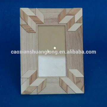 New unfinished picture frame wood photo frame with glass window