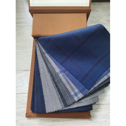 Super 150's Cashmere Solid Check Fabric Book