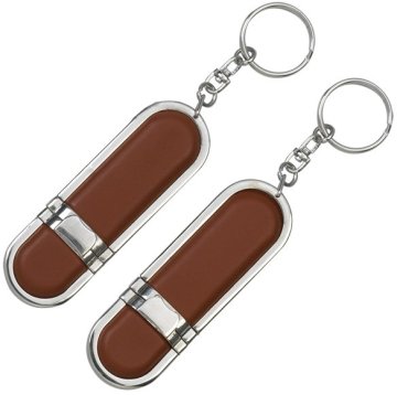 Oem Leather Usb Memory Stick With Key Chain Customizable Logo And Packing