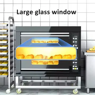 Multifunctional Smart Bakery Oven Black Titanium Steel Gas Pizza