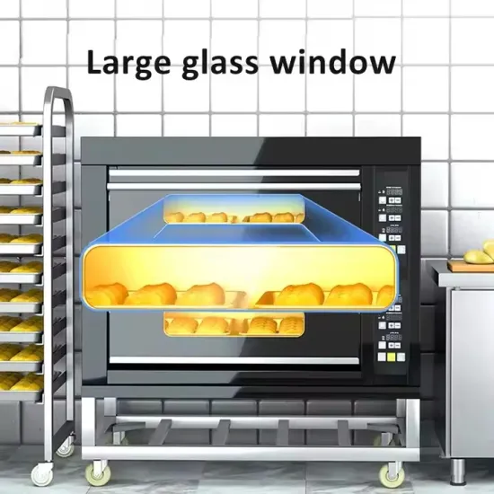 Multifunctional Smart Bakery Oven Black Titanium Steel Gas Pizza