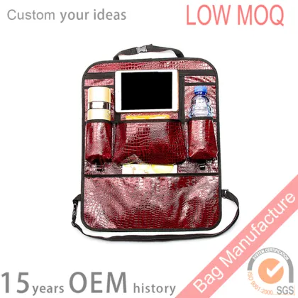 Luxury Alligator Car seat Organizers for car backseat