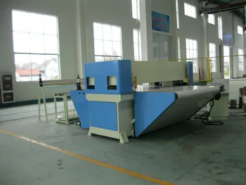 PLC Auto feeding continuous cutting by conveyer belt precision four column hydraulic plane leather/rubber sole cutting machine