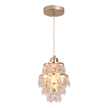 Modern Gold Crystal LED Pendant Light for Kitchen Island and Dining Room