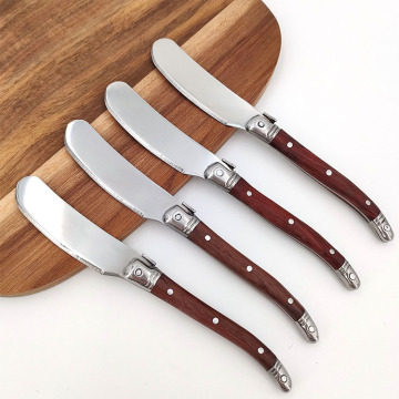 Stainless Steel Butter Knife with Wooden Handle - Kitchen Tool for Cooking and Baking