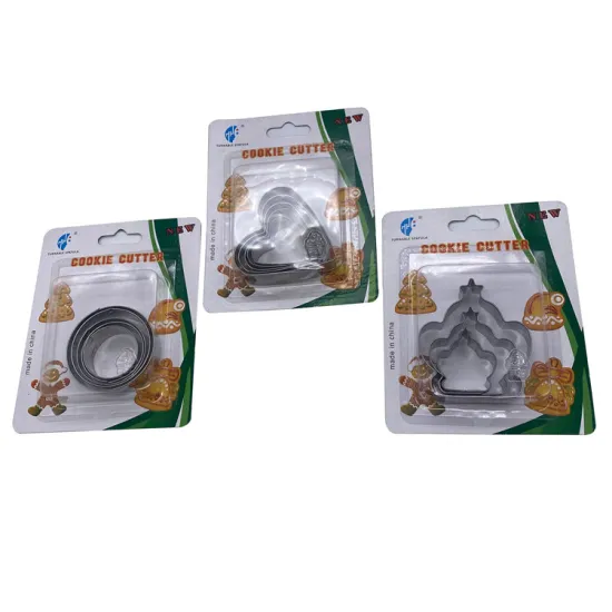 High Quality 3pcs Stainless Steel Cookie Cutters for Baking and Pastry