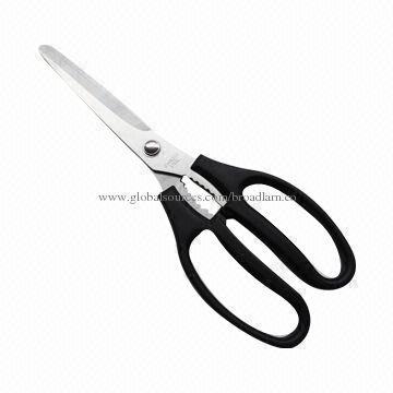 S/S Kitchen Scissors with Plastic Handles and 9.8-inch Length