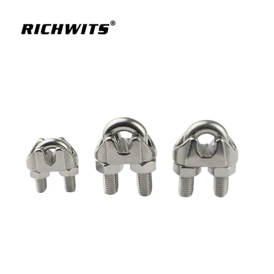 Heavy Duty stainless Steel Adjustable US Type Malleable metal Wire Rope Clamp Clips