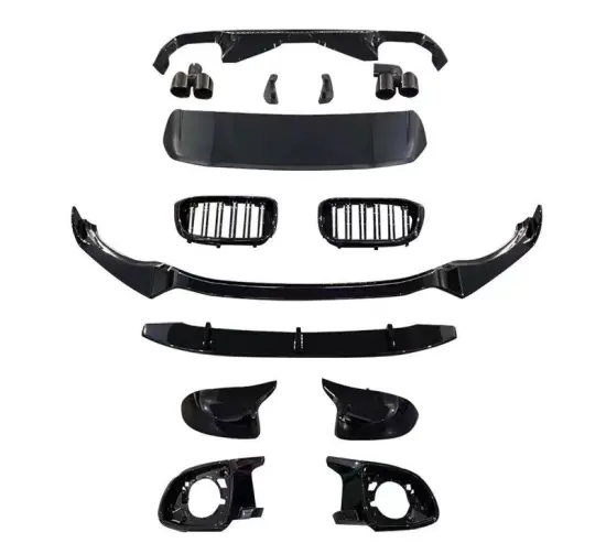 Black Samurai Kit: Front Rear Bumper Body Kit for 18-23 X3 G01/08 Upgraded and Modified