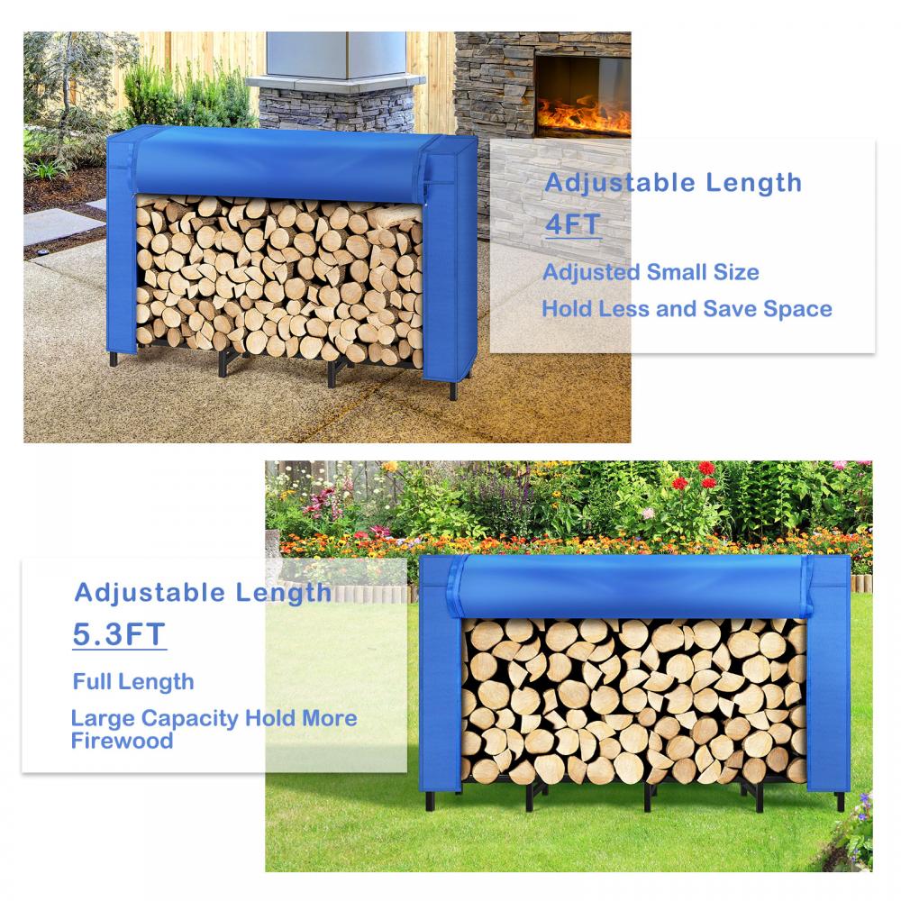 4 Section Metal Firewood Shelf