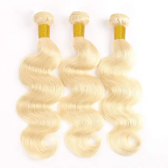 Wholesale 36Inchs Bone Human 100% Raw Virgin Hair Transparent 613 Bundles Colored Body Wave Indian Cuticle Aligned Hair Vendors