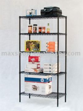 Black epoxy coating storage wire frame shelf