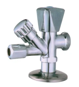 Three Way Quick Close Chrome Plated Brass Angle Valv