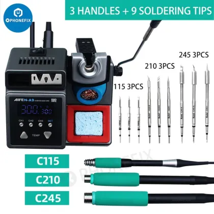 Sugon A9 Soldering Station with Soldering Handle C115 / C210 / C245 Lead-Free Smart Soldering Station