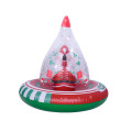 Inflatable Christmas Hat with Rechargeable LED Light