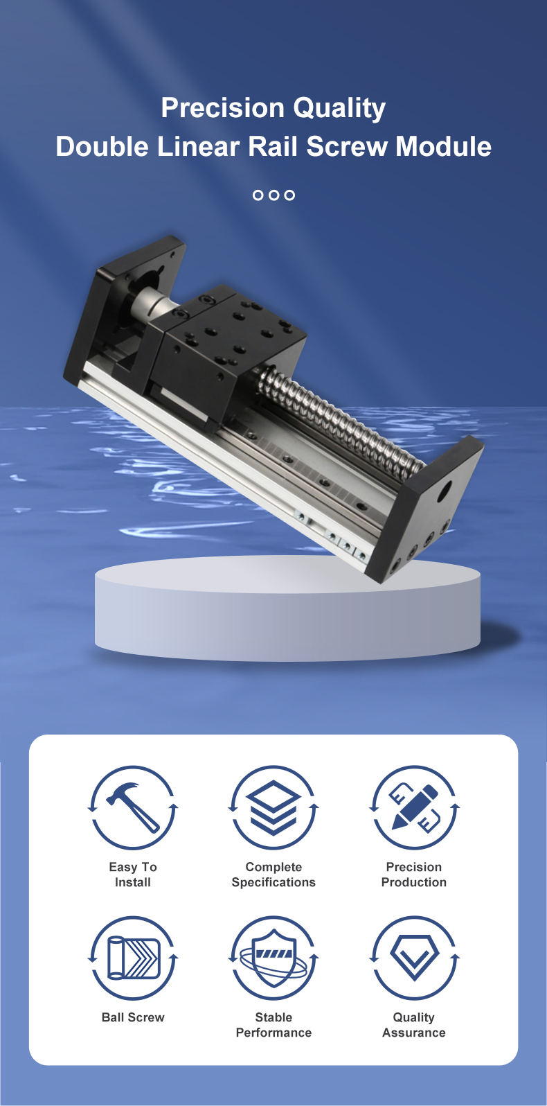Electric Ball Screw Linear Slide Table Module - Lift Guide Gx80 Gantry ...