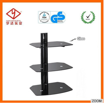 DVD wall bracket with three storeys