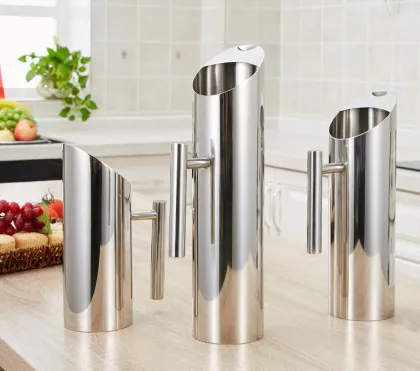Stainless Steel Water Pitchers with Ice Guard