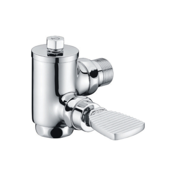 Wall-Mounted Time-Delay Valve for Foot Control and Flushing Systems