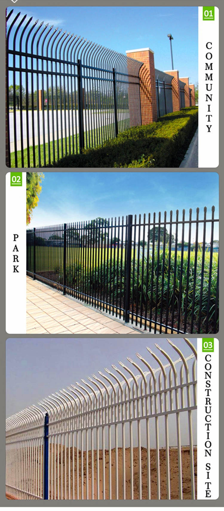 steel iron fence