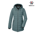 Parka de mujer con aspecto de plumón suave y capucha