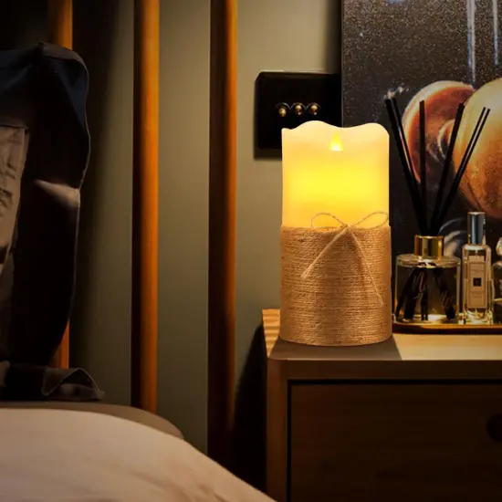 Customizable Size LED Candle Light Soy Wax Candlestick for Christmas Atmosphere Decoration