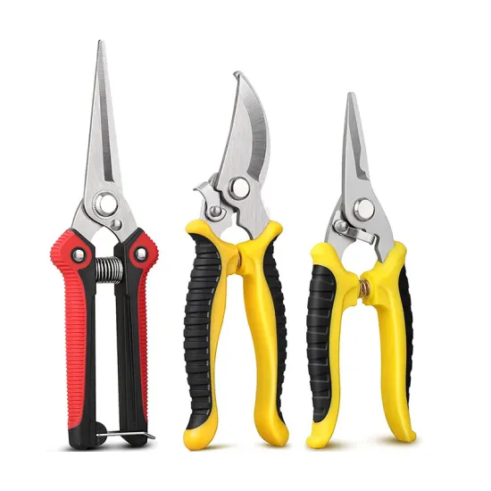 Stainless Steel Bypass Pruner Set: Professional Gardening Tools for Potted Plant Trimming and Branch Cutting