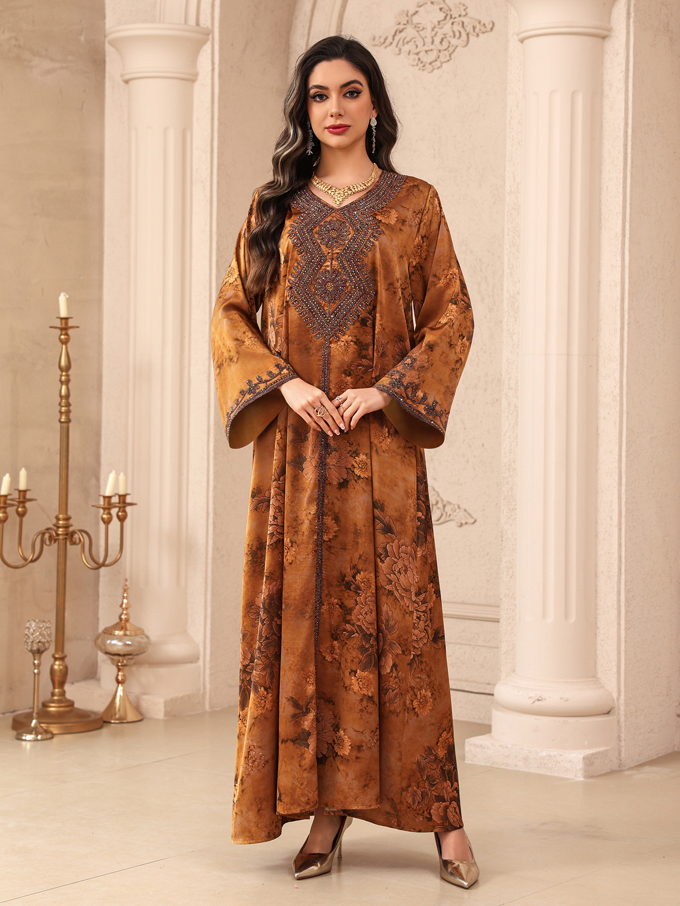 Printed Abaya Lifestyle View