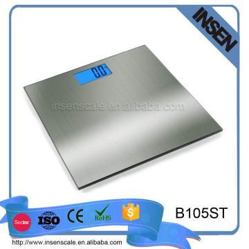 Chinese ultra thin stainless steel platform electronic weighing scale with blue LCD display