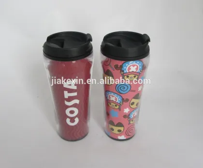 Plastic Insulated Costa Coffee Mug with Paper Insert