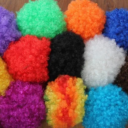 Rainbow Afro Wig - Colorful Clown Wig for Kids, Adults - 70's Disco Cosplay